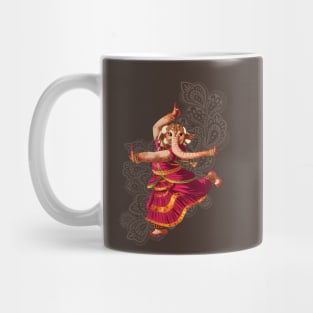 Indian elephant dancer on magenta background Mug